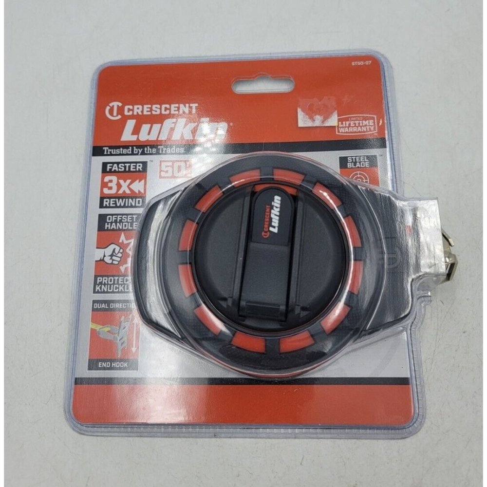 Tape Measure Crescent Lufkin 50 Foot Dual Direction Tip New A9